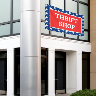 Patriotic Thrift Shop Banner