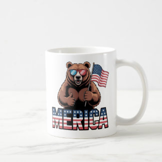 Patriotic Thumbs Up Bären Tasse - Spaß Americana