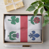 Patriotic tissue paper with flag of Montreal Seidenpapier (Geschenk)