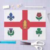 Patriotic tissue paper with flag of Montreal Seidenpapier (Handwerk)