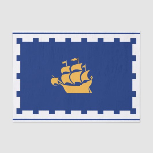 Patriotic tissue paper with flag of Quebec City Seidenpapier (Vorderseite)