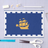 Patriotic tissue paper with flag of Quebec City Seidenpapier (Handwerk)