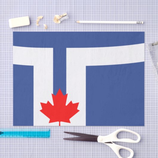 Patriotic tissue paper with flag of Toronto Seidenpapier (Handwerk)
