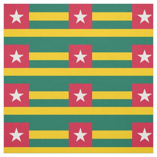 Patriotic Togo Flag Stoff (Muster)