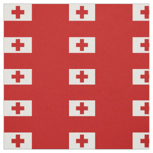 Patriotic Tonga Flag Stoff
