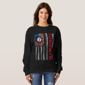 Patriotic Toronto Softball US American Flag Baseba Sweatshirt (Vorne ganz)