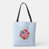 Patriotic Tote Beutel Gott segne Amerika Flagge Po Tasche (Rückseite)
