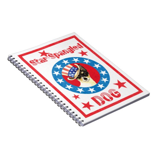 Patriotic Toy Fox Terrier Notizblock (Rechte Seite)