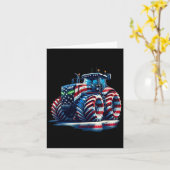 Patriotic Tractor American Flag Karte (Gelbe Blume)