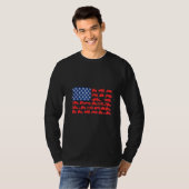 Patriotic Tractor American Flag Traktor Bauer Far T-Shirt (Vorne ganz)