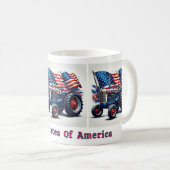 Patriotic Tractor Kaffeetasse (VorderseiteRechts)