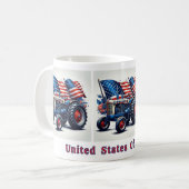 Patriotic Tractor Kaffeetasse (Vorderseite Links)