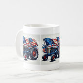 Patriotic Tractor Kaffeetasse (Vorderseite Links)
