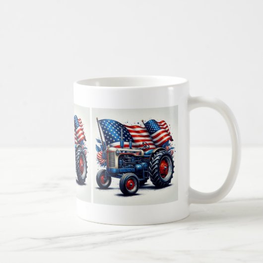 Patriotic Tractor Kaffeetasse (Rechts)
