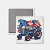 Patriotic Tractor Magnet (Vorderseite/Rückseite)