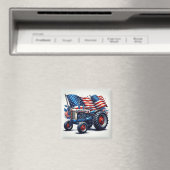 Patriotic Tractor Magnet (In Situ (Geschirrspüler))