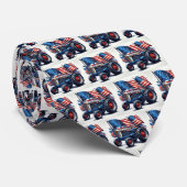 Patriotic Tractor Neck Tie Krawatte (Gerollt)