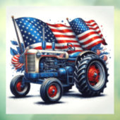 Patriotic Tractor Window Fensteraufkleber (Blatt 3)