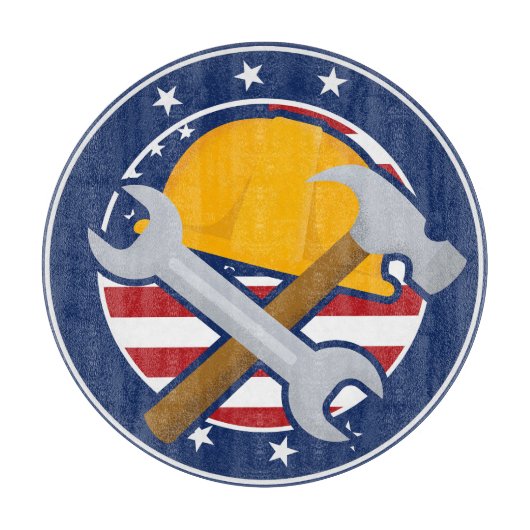 Patriotic Tradesman Schneidebrett (Vorderseite)