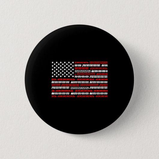 Patriotic Trains Flag For Train Enthusiasts And Ho Button (Vorderseite)
