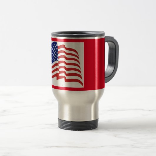Patriotic Travel/Pendant US Flag Design 14 Oz. Reisebecher (VorderseiteRechts)