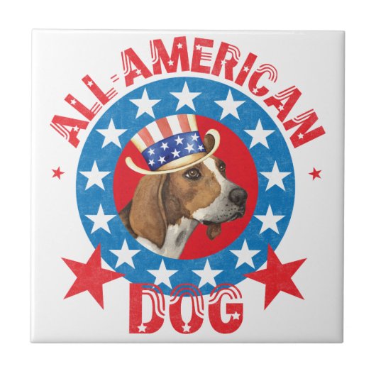 Patriotic Treeing Walker Fliese (Vorderseite)