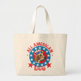 Patriotic Treeing Walker Jumbo Stoffbeutel