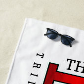 Patriotic Trinidad and Tobago Flag and Name WHITE Strandtuch (Beispiel)