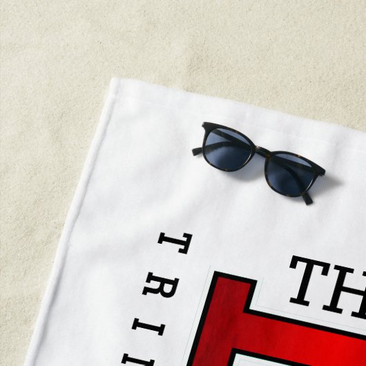 Patriotic Trinidad and Tobago Flag and Name WHITE Strandtuch (Beispiel)