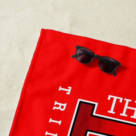 Patriotic Trinidad and Tobago Flag and Name WHITE Strandtuch (Beispiel)