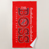 Patriotic Trinidad and Tobago Flag and Name WHITE Strandtuch (Vorderseite)