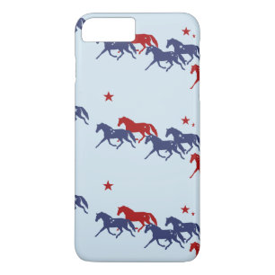 Patriotic Trotting Horses Pattern Case-Mate iPhone Hülle