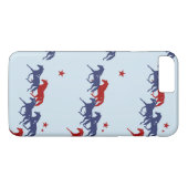 Patriotic Trotting Horses Pattern Case-Mate iPhone Hülle (Rückseite (Horizontal))