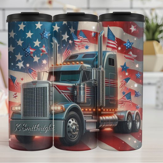 Patriotic Truck American Feier Thermosbecher
