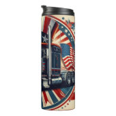 Patriotic Truck Uncle Sam Hat Thermosbecher (Nach rechts gedreht)