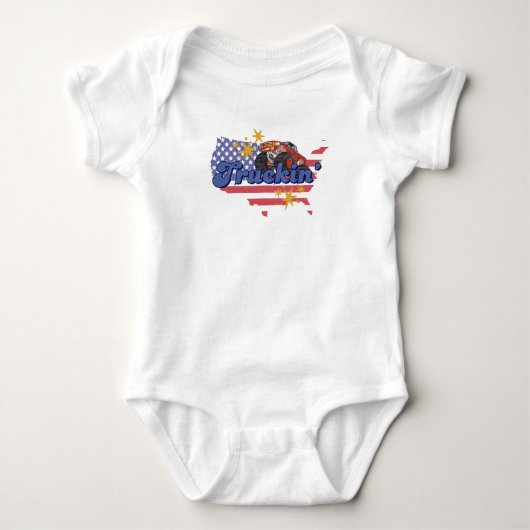 Patriotic Truckin' Baby Strampler (Vorderseite)