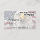 Patriotic Trucking - American Flag & Semi Truck Visitenkarte (Rückseite)