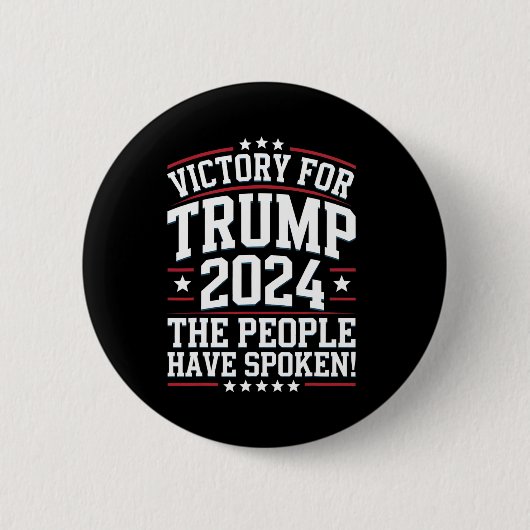 Patriotic Trump 2024 Siegesdesign für Unterstützer Button (Vorderseite)