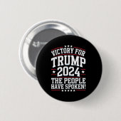 Patriotic Trump 2024 Siegesdesign für Unterstützer Button (Vorne & Hinten)