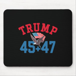 Patriotic Trump 45 und 47 Sieger gewinnt Patri Mousepad