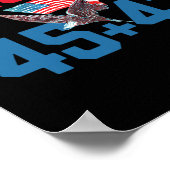 Patriotic Trump 45 und 47 Sieger gewinnt Patri Poster (Ecke)