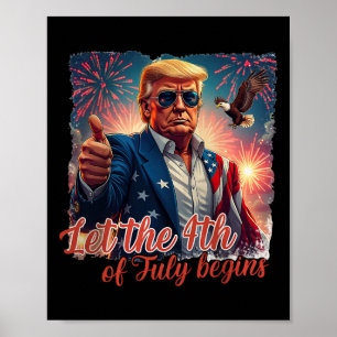 Patriotic Trump Fireworks Ließ den 4. Juli Begi Poster