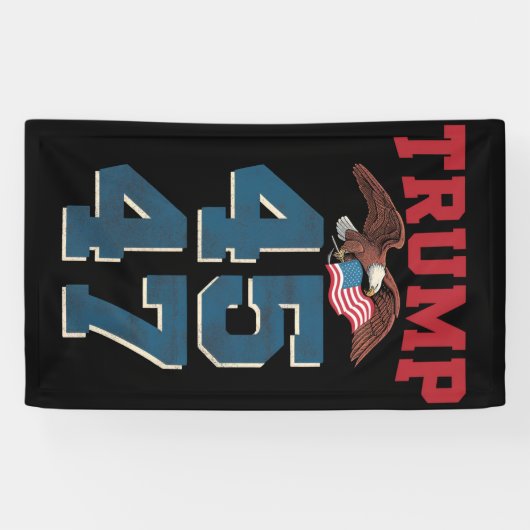 Patriotic Trump gewinnt 45 und 47 Sieger Trump Banner (Horizontal)