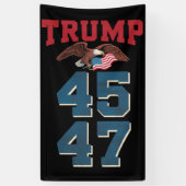 Patriotic Trump gewinnt 45 und 47 Sieger Trump Banner (Vertikal)