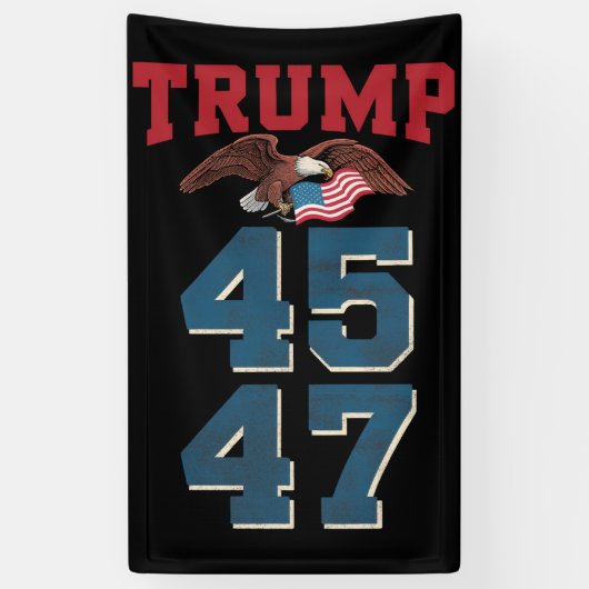 Patriotic Trump gewinnt 45 und 47 Sieger Trump Banner (Vertikal)