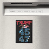Patriotic Trump gewinnt 45 und 47 Sieger Trump Magnet (In Situ (Geschirrspüler))
