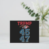 Patriotic Trump gewinnt 45 und 47 Sieger Trump Postkarte (Stehend Vorderseite)