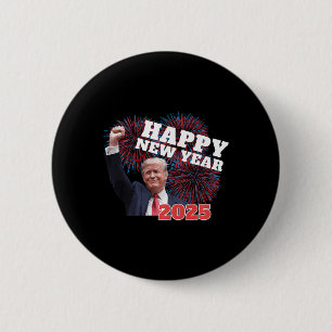 Patriotic Trump glücklich Neues Jahr 2025 Konserva Button