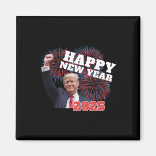 Patriotic Trump glücklich Neues Jahr 2025 Konserva Magnet