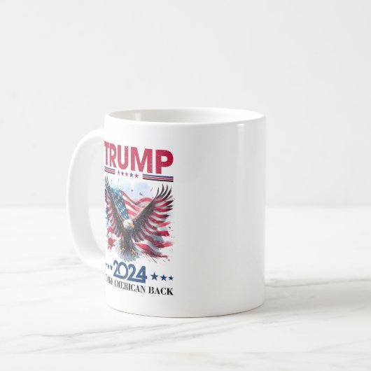 Patriotic Trump Kaffeetasse (Vorderseite Links)